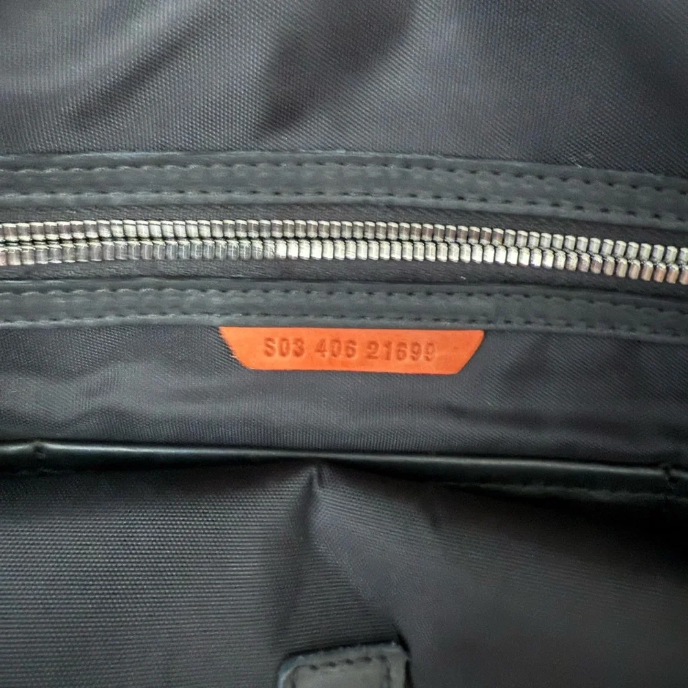 Shinola Grey/Black Canvas LeatherMessenger Laptop Bag Briefcase